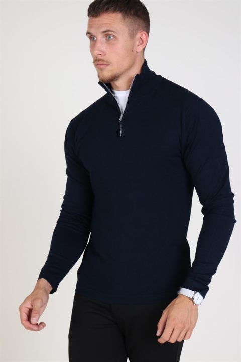 Tailored & Originals Murray Half Zip Stricken Insignia Blue