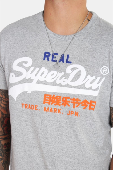 Superdry Vintage Logo Tri T-Hemd Montana Grey Grit