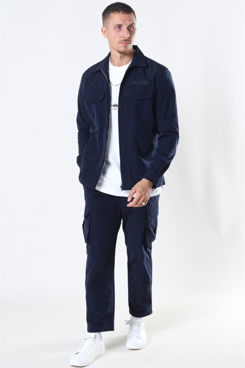 WoodBird Klarc Zip Hemd Navy