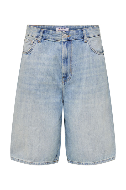 ONLY & SONS Carl Ballloon Fit Shorts Light Blue Denim