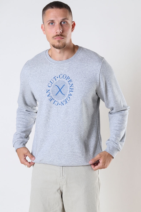 Clean Cut Copenhagen Damon Crewneck Light Grey Mel