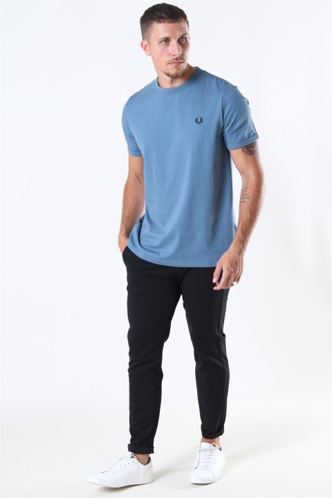 Fred Perry Ringer T-Hemd Blue Estate