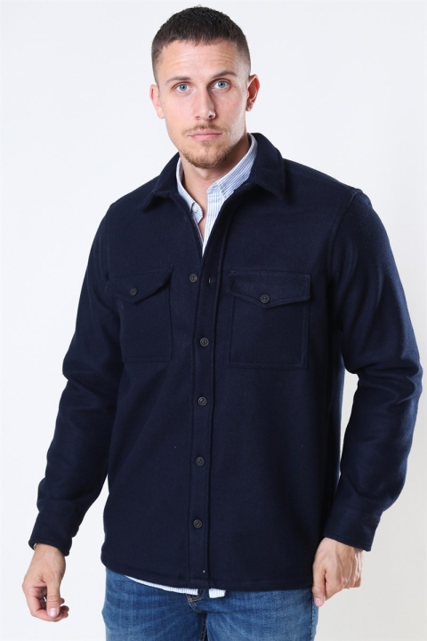 Kronstadt Kurt Wool Overshirt Navy