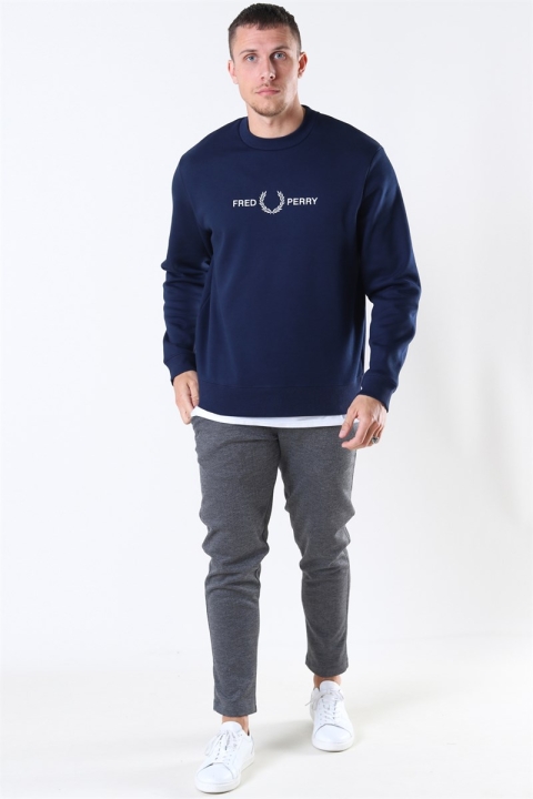 Fred Perry Graphic Sweatshirt Carbon Blue