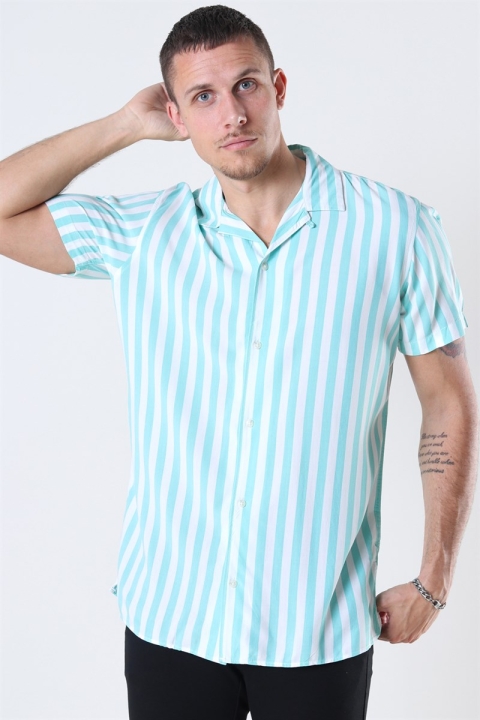 Jack and Jones Tyler Hemd SS ORG Aqua Sky