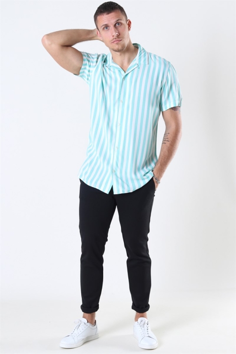 Jack and Jones Tyler Hemd SS ORG Aqua Sky