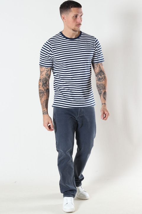 Basic Brand T-Hemd Striped Navy/White