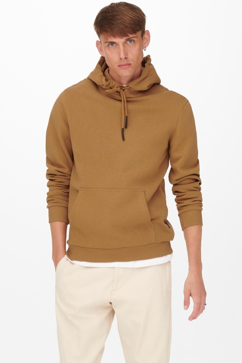 ONLY & SONS CERES HOODIE SWEAT Chipmunk
