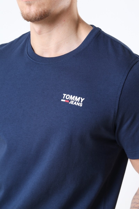 Tommy Jeans Regular Corp Logo T-Hemd Twilligt Navy
