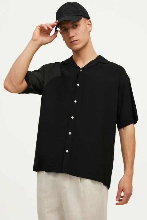 Jack & Jones JPRBLAMASON CAMP COLLAR Hemd S/S Black