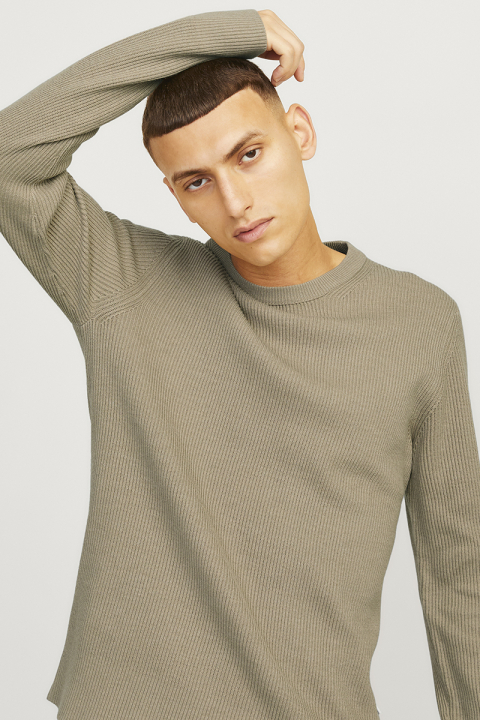 Jack & Jones Perfect Knit Crew Neck Crockery
