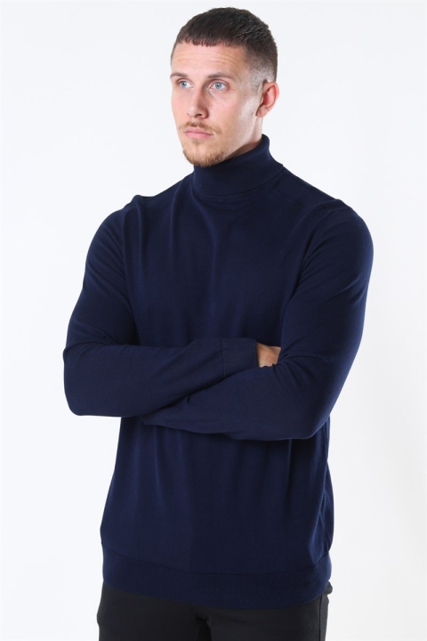 Selected BERG ROLL NECK Navy Blazer