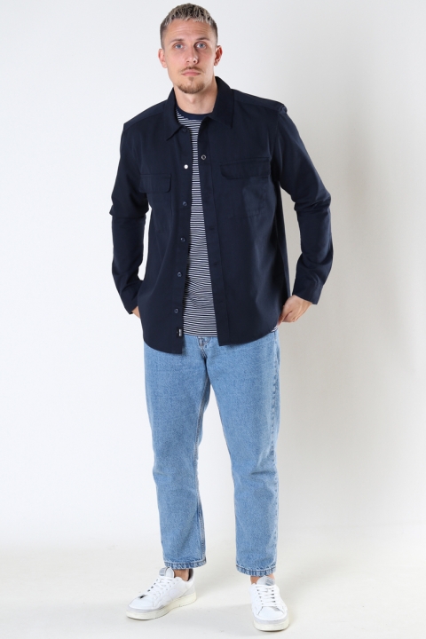 ONLY & SONS ONSMATTI LS TC TWILL OVERSHIRT Dark Navy