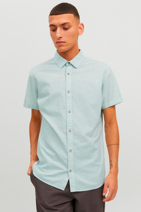 Jack & Jones Summer Linen Hemd SS Granite Green