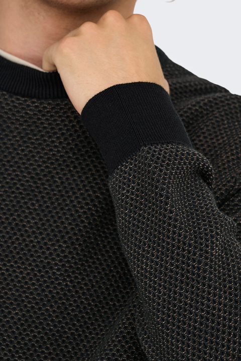 ONLY & SONS Morgan Regular Structure Crew Neck Black