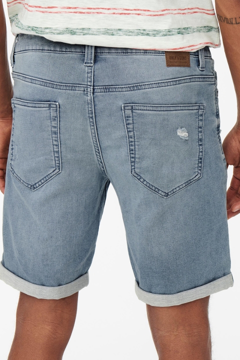 ONLY & SONS PLY BLUE DAMAGE JOG 1894 Blue Denim