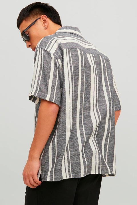 Jack & Jones JORCABANA STRIPE Hemd SS LN Black