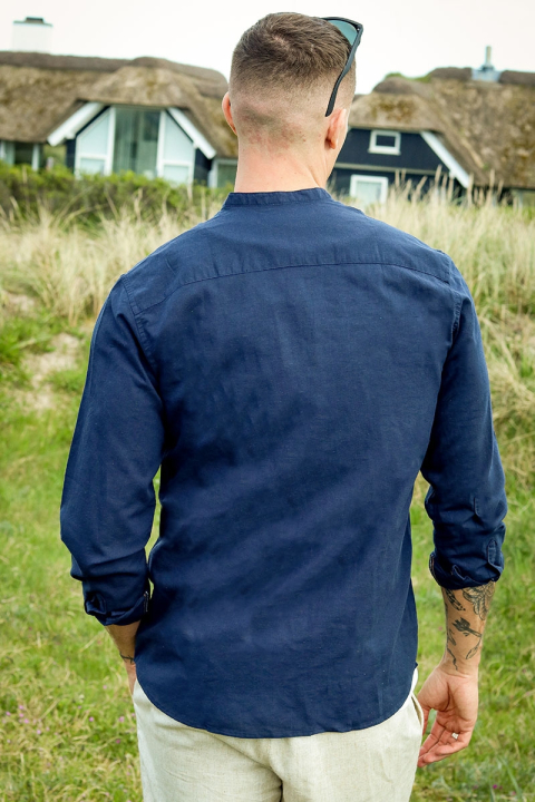 Jack & Jones Summer Band Hemd LS Navy Blazer