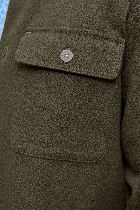 Jack & Jones Rayle Melange Solid LS Overshirt Peat