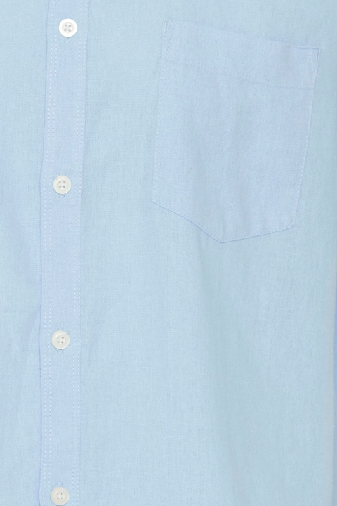 Solid Allan SS Linen Hemd Chambray Blue