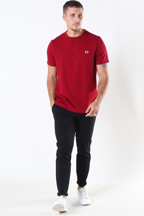 Fred Perry Ringer T-Hemd Rosso