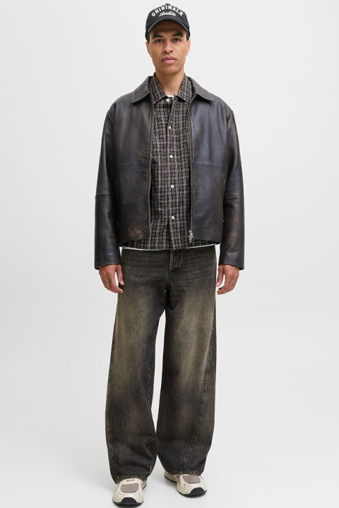 Jack & Jones Austin Loose Fit Check Hemd Chocolate Torte