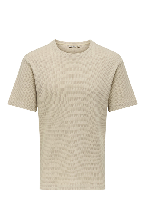 ONLY & SONS Tobie Regular SS Tee Silver Lining