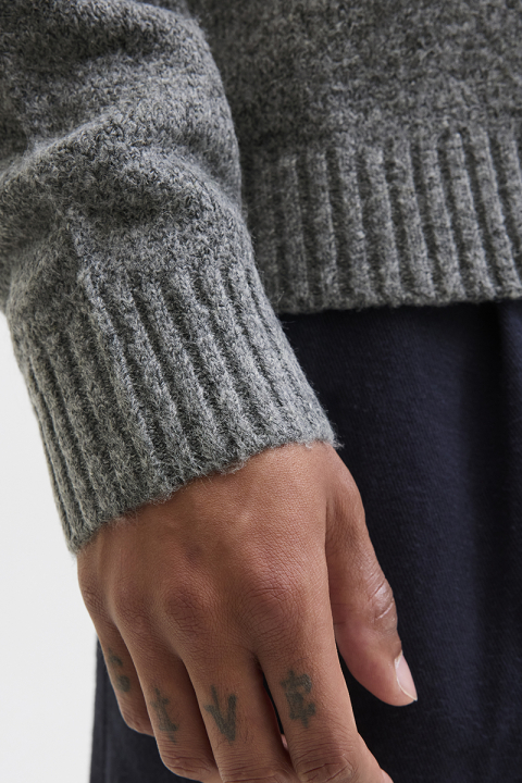 Jack & Jones Finn Knit Button Cardigan Medium Grey Melange