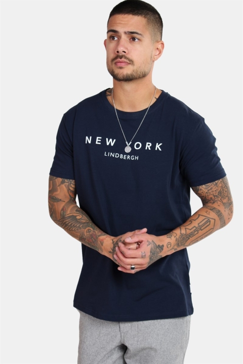 Lindbergh New York T-Hemd Navy