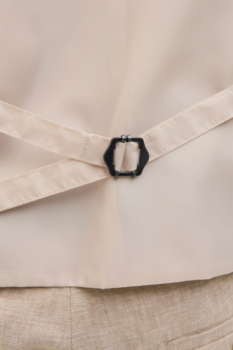 Jack & Jones Riviera Linen Wastcoat Beige