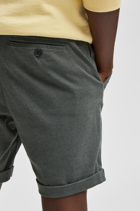 Selected SLHCOMFORT-LUTON FLEX SHORTS W NOOS Agave Green MIXED WITH BLACK