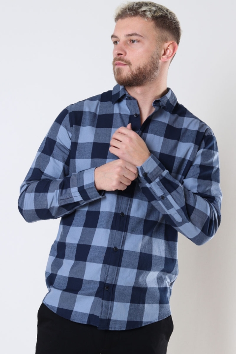 Jack & Jones GINGHAM TWILL Hemd L/S Flint Stone