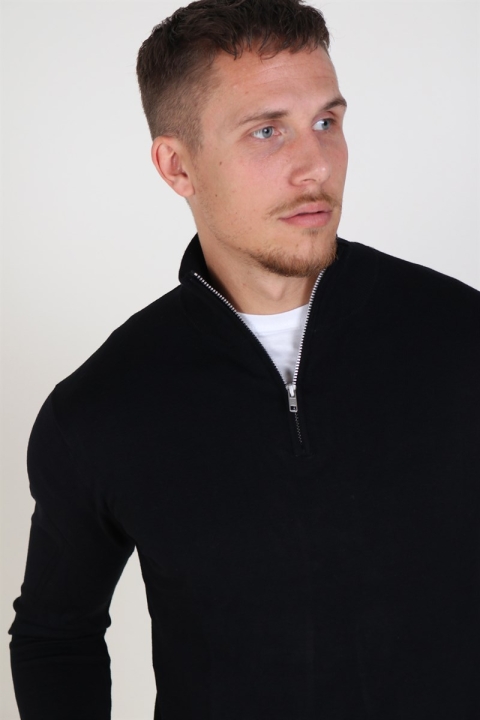 Tailored & Originals Knit - MUhrray Half zip Black