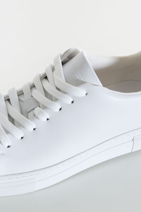 Selected SLHDAVID CHUNKY LEATHER SNEAKER NOOS White