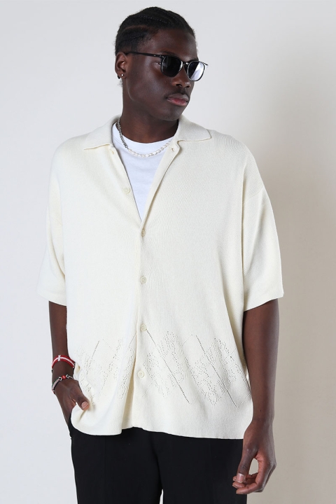 Woodbird Banks Knit Hemd Off White