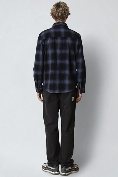 Fat Moose Adrian Cotton Check Hemd Navy / Dark Navy
