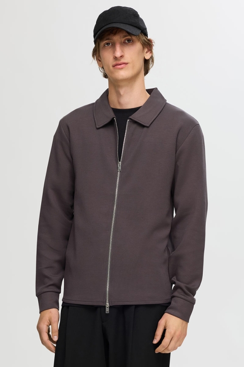 Selected Emanuel Soft Sweat Full Zip Forged Iron