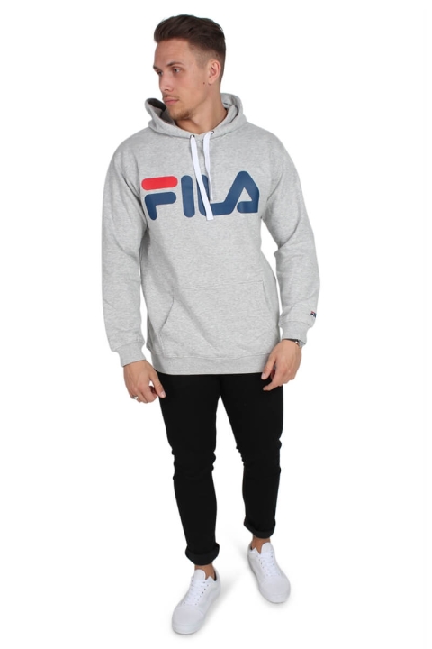 Fila Classic Logo Hoodie Light Grey Melange