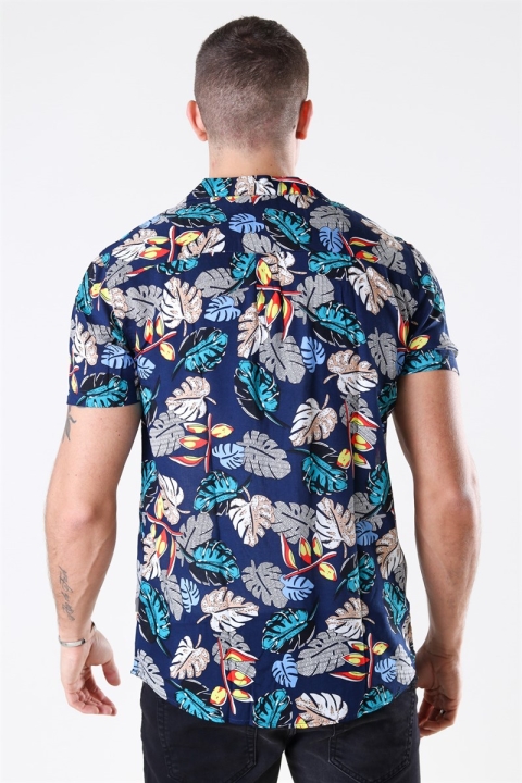 Solid Brando S/S Cuba Tropic Hemd Insignia Blue