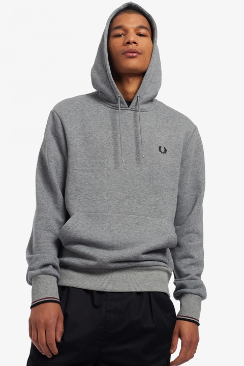 Fred Perry TIPPED HOODED SWEATSH. 420 Steel Marl