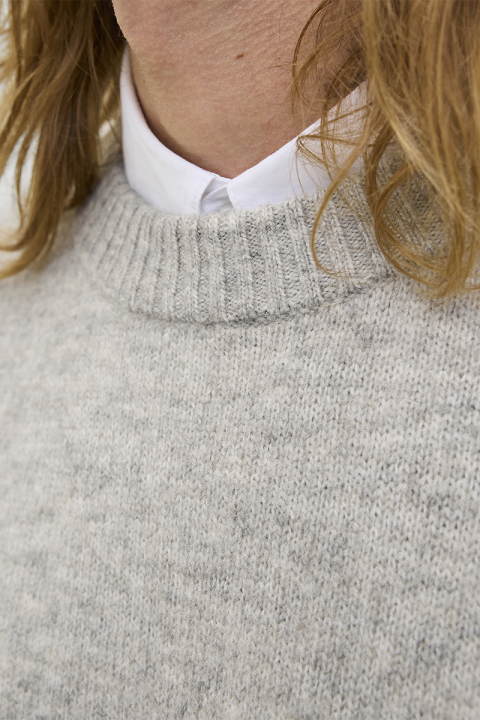 Jack & Jones Soho Ollie Knit Crew Neck Light Grey Melange