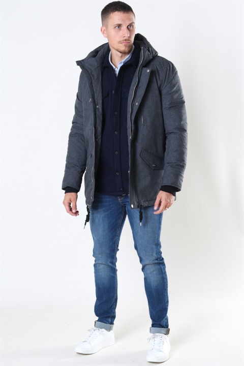 Jeff Anders Parka Jacke Charcoal Mix