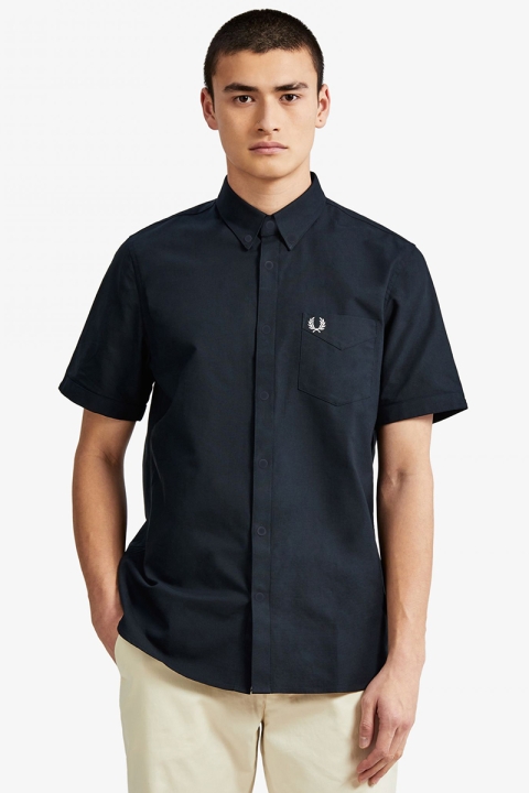 Fred Perry S/S OXFORD Hemd 608 Navy