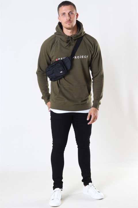 Denim Project Logo Hoodie Olive