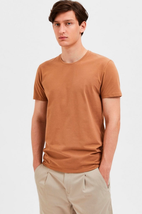 Selected Hael SS O-neck Tee Toasted Coconut