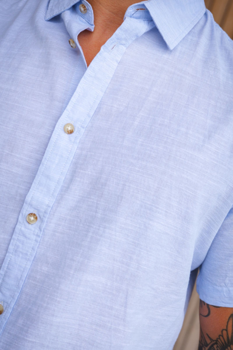 Jack & Jones Summer Hemd SS Chambray Blue