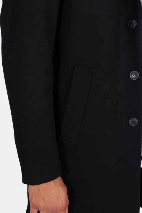 Jack and Jones JPRMorten Wollmantel STS Black