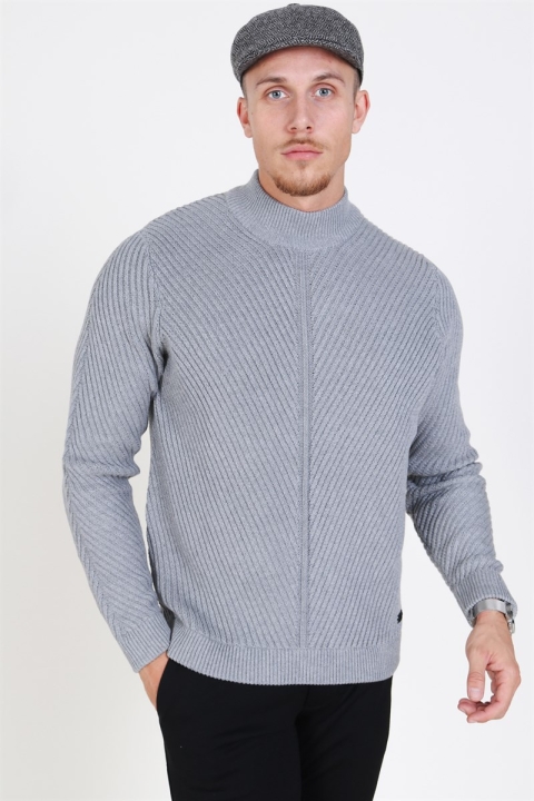 Only & Sons Roland 7 Structure Stricken Medium Grey Melange