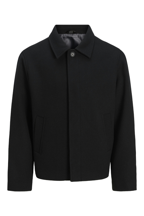 Jack & Jones Harris Short Wool Coat Black