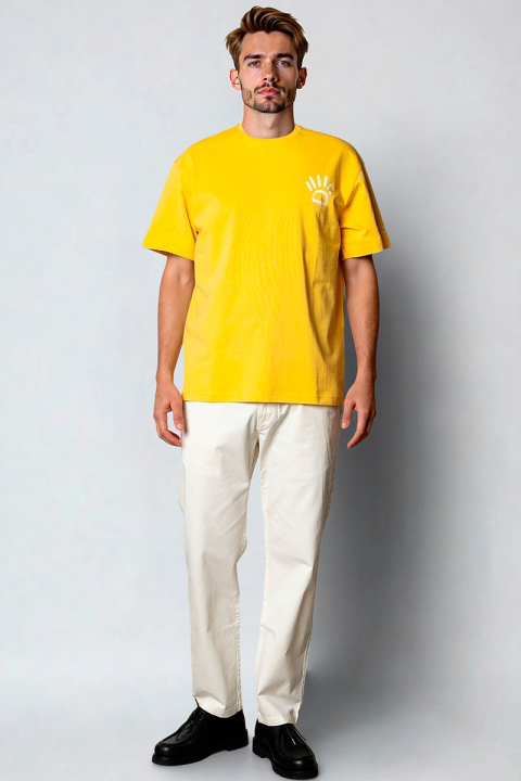 Clean Cut Copenhagen Michael organic T-Hemd Warm Yellow